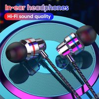 3.5mm/Type-C Wired Headphones In Ear HiFi Wire Control Volume Adjustment With Microphone Earphones HD Voice Call Phones Headset