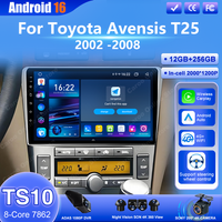 Android 16 Car For Toyota Avensis T25 2002 2003 2004 2005 2006 2007 2008 Auto Multimedia Video Player Navigation GPS Carplay 4G