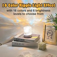 Led Rotating Ripple Light Adjustable 16 Colors Ambient Lamp Usb Rechargeable Night On Batteries Touch Control Bedroom Lamps