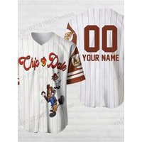 Personalized Chip and Dale baseball uniforms, Disney Chip and Dale jerseys, cartoon birthday gifts for adults and children