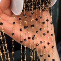 1meter 4.5mm Rhinestone Beads Necklace Chain for Jewelry Making Stainless Steel Paperclip Chain for Men Women Jewelry Findings