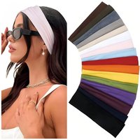 Multiple pieces Elastic Sports Headbands For Women Stretchy Candy-Colored Hairbands Fashion Sweatbands For Fitness Yoga Cycling