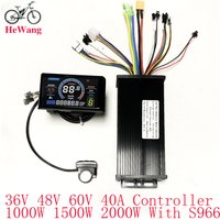 AliExpress NONE 36V 48V 60V 40A 1000W 1500W 2000W Ebike Brushless Motor sine wave Controller with S900 Colour LCD display for E-Mountain Scooter