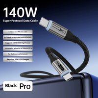 Universal 7A Fast Charging Cable All Protocol Compatible Braided 1.8M Durable Cord High for iPhone Type C Device Stable Charging