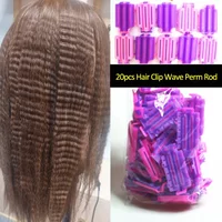 20pcs/bag Hair Clip Wave Perm Rod Bars Corn Curler DIY Curler Fluffy Clamps Rollers Fluffy Hair Roots Perm Hair Styling Tools