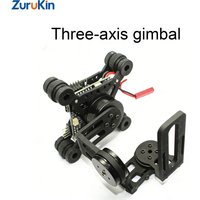 ZuruKin 3-Axis Brushless Gimbal Hardware Kit CNC Aluminum Frame for Storm32 Bit Controller for Gopro Hero 3 4 FPV Drone Accessor