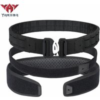 Yakeda 3 in one Quick Release Tactical Belt set Camo Belt PALS laser cut Molle Metal Buckle Duty Security Traffic air gun Belt