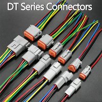 1Set DT Waterproof Connector Kit 2/3/4/6/8/12 Pin Male Female for Automotive Motorcycle Marine Wiring