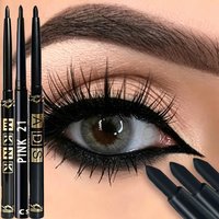 3Pcs Automatic Retractable Eyeliner Gel Pen Smooth Application High-Pigment Matte Waterproof Lasting Under Eye Glue Makeup