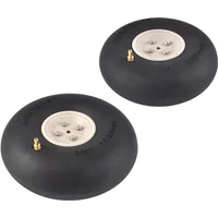 1 Pair Pneumatic Tyre Rubber Wheel Inflatable Tire 4/4.5/5/5.5inch for RC Aircraft Model Landing Gear Wheels