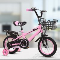 Modernes 14/16 Zoll Kinderfahrrad für Jungen und Mädchen Kleinkind-Fahrrad mit Verstellbarer Höhe und Abnehmbarem Korb für 2-7 Jahre