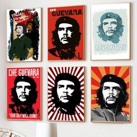 Che Guevara Poster Canvas Painting For Living Room Home Decor Wall Art Sticker For Bar Living Room Vintage Decor Print Gift