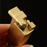 Copper Brass Gasolin Lighter Trench Kerosen e Oil New CNC Handmade Cuboid Pure Pumping Igniter-5.8cm Cigarette Accessories Gift