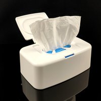 2PCS Car Wet Tissue Box Portable Wipes Napkin Storage Box Wipe Dispenser Portable Wipes Napkin Storage Box Holder Container