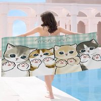 Funny Cat Mofusand Big Microfiber Beach Towels Quick Dry Towel Sand Beach Towels Pool Towel For Travel Swim Pool Yoga