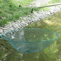 80/100cm Foldable Drop Net Fishing Landing Prawn Bait portable open-ended for Harbour Pond Mesh For Vertical Shore Catch Net
