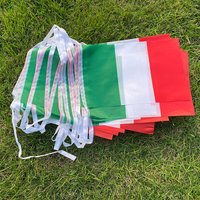 Aerlxemrbrae 14*21cm 20pcs/lot italy bunting flags italy string Triangular Flag Buntings Festival Party Holiday