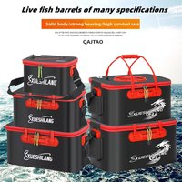 Fishing Bucket Folding Thickening Living Fish Bucket Without Oxygen Pump Portable EVA Water Tank Outdoor Fishing Live Fish Box