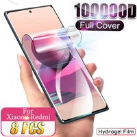8Pcs Hydrogel Film For Redmi Note 14 14S 13 12 11 Pro Screen Protector 13C 14C 11S 12S 10S 10 10A 10C 10T 9S 9A 9C A C S 11T 5G