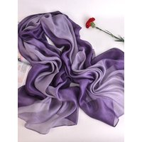 Multipurpose Women Gradient Silk Satin Hair Scarf Fashion Neckerchief Female Hair Ties Headband Hair Ornament FemaleBag Scarves