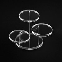Transparent Acrylic Multi-Layer Square Display Stand for Cosmetics, Perfumes, Figurines, Antiques, Jewelry, Small Sculptures, Mini Display Stand, 1 Piece