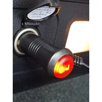 12-24V Universal Cigarette Lighter Socket Power Adapter with Switch for Motorcycle & Car Charger Weatherproof Durable