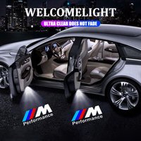 2Pcs LED Car Door Welcome Lights HD Emblem Projection Lamp For BMW M Performance E60 E61 E90 E91 E92 E93 F10 F11 GT Z4 Accessory