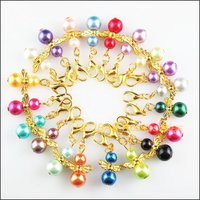 20Pcs Gold Plated Retro Mixed Ball Glass 14x21mm Angel With Lobster Claw Clasps Charms