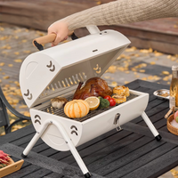 Outdoor Multifunctional Portable Barbeque Stove Camping BBQ Charcoal Grill With Dual Side Camping Supplies