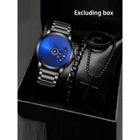 ORUSS Authentic New Men's Watch Automatic Movement Starry Sky Steel Belt Set Waterproof Black Technology Youth