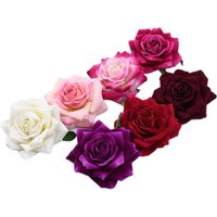 5Pcs High Quality Artificial Flowers Scrapbooking Silk Rose Diy Flowers Wall Wreath for Home Decorate Wedding Bride Accessories
