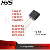50Pcs/lot 100% new MAC97A6 2SC1815 2SA1015 2SA733 MCR100-6 MAC97A8 2SC945 MCR100-8 C1815 A1015 A733 C945 TO-92 Transistor