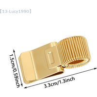【CCA13】Metal Pen Clip With Spring Creative Gold Retro Spring Clip Student Pen Clip For Notebooks School