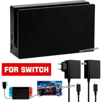 NEW 2IN1 Kit For NS Switch Charging Dock HDMI-Compatible TV Dock Charger Station Stand Dock + For Switch AC Adapter Power Supply