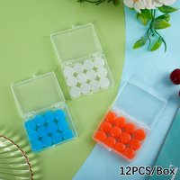 12PCS Moldable Silicone Ear Plugs Reusable Waterproof Swimming Earplugs Noise Reduction Sleeping Ear Protection