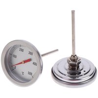 Stainless Steel Oven Thermometer Bimetallic BBQ 0-500°C High Temperature 1Pcs
