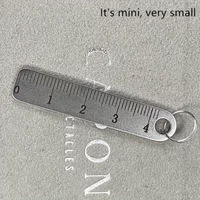 Portable stainless steel mini ruler with keychain - measuring tool for office and school supplies