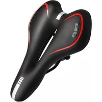 AliExpress NONE Gel Bike Seat, Comfortable Bicycle Saddle with Hollow Breathable Design, Waterproof PU Leather, Reflective Strips for Mountain R