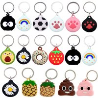 Cartoon Cute Silicone Keychain Shell Protective Cover For Apple Airtag Anti-scratch Sleeve For Air tag Locator Tracker Case