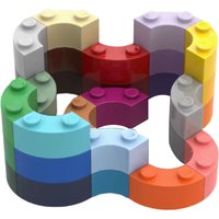 20PCS compatible with 85080 2X2 1/4 ring bricks, 3063 curved building blocks, DIY educational and creative children's toys