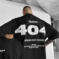 Large Size Cotton Men's 404 Digital Printed High-quality T-shirt Street Wear Summer Fashion O-neck Sports Versatile Top T-shirt