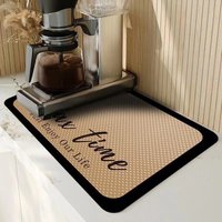 Tapis de Machine à café chaude, sans nettoyage, technologie antisalissure, coussin de contrôle de l'eau en cuir, tasse à café, tampon absorbant l'eau