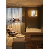 1 pc Hustle LED neon sign for wall decoration, USB power supply suitable for office, gym, Man Cave decoration