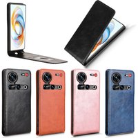 For ZTE Nubia Z70 Ultra Z70S Flip Vertical Case Luxury Retro Leather Book Card Holder Cover For ZTE Nubia Z70S Ultra Phone Bags