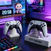 Modern Roman Column Resin Game Controller Stand Decorative Figurine for Gaming Room Desk Organizer and Home Decor Accent