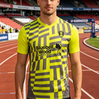 2026 Hot Sale Leeds United Geometric Pattern Football Shirt Breathable Training Jersey Comfortable Breathable Family Kids Tee