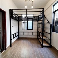 Loft Small apartment elevated bed Under the bed empty adult two-layer Wrought iron