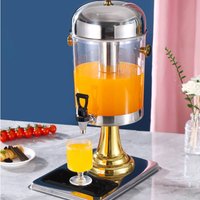 Commercial Juice Dispenser Transparent Barrel Stainless Steel Juice Dispenser Stainless Steel Drink Machine Front Tap Base Tray