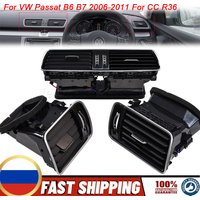 For VW Passat B6 B7 2006-2011 For CC R36Black Chrome Piano Paint Air Conditioning Outlet Vents 3AD819701A 3AD819702A 3AD819728A