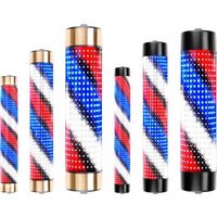 Rainproof Barber Shop Pole Rotating Light Novelty Lighting Indoor Outdoor Wall Mounted Hair Salon Stripes Lights